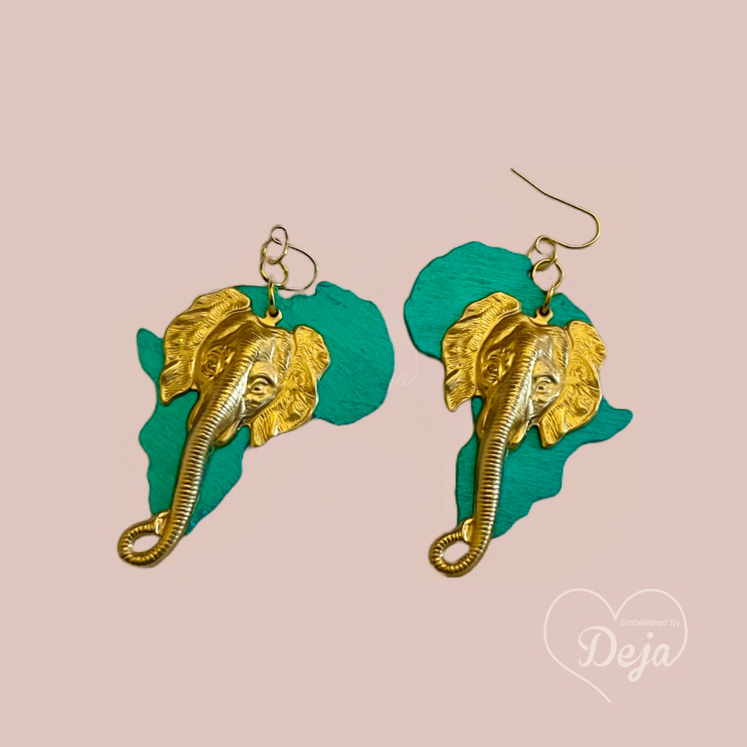 Africa Wooden Oganya Earrings