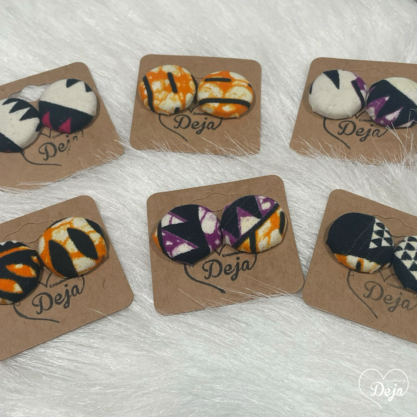 Ankara Stud Earrings