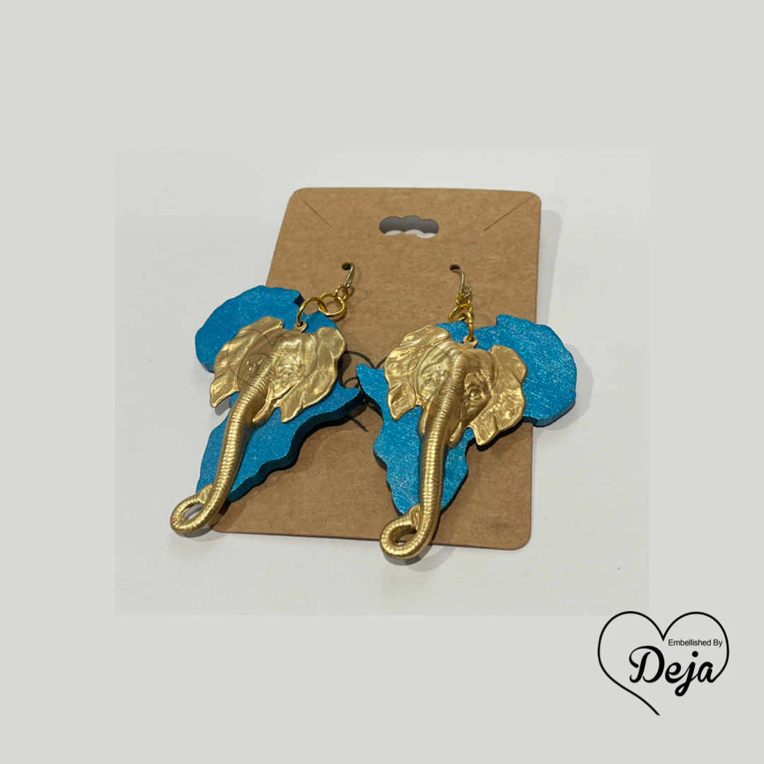 Africa Wooden Oganya Earrings