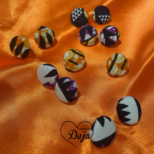Ankara Stud Earrings