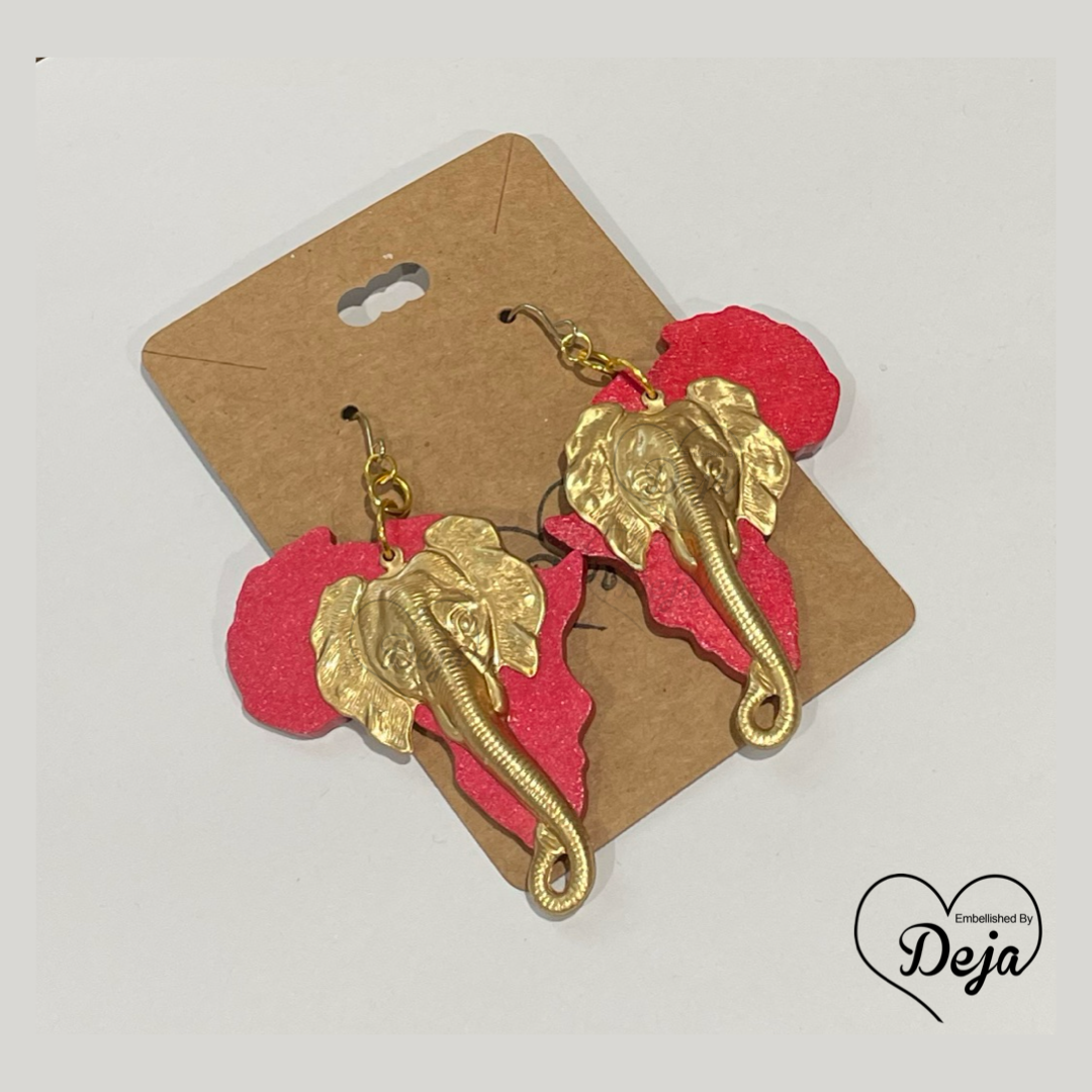 Africa Wooden Oganya Earrings