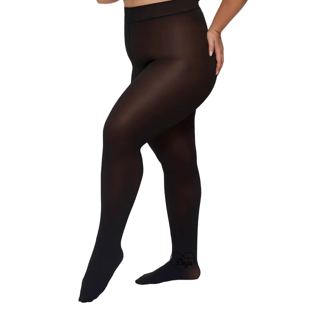 Thick Fleece Lined Translucent Leggings