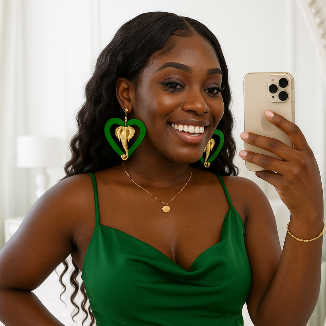 Heart Oganya Earrings