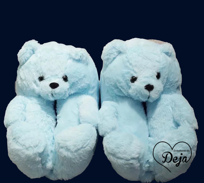 Plush Teddy Slippers