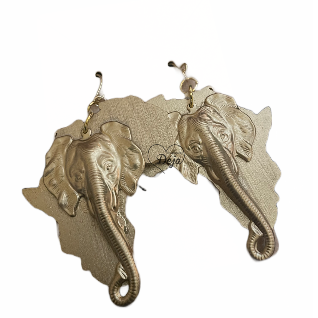 Africa Wooden Oganya Earrings