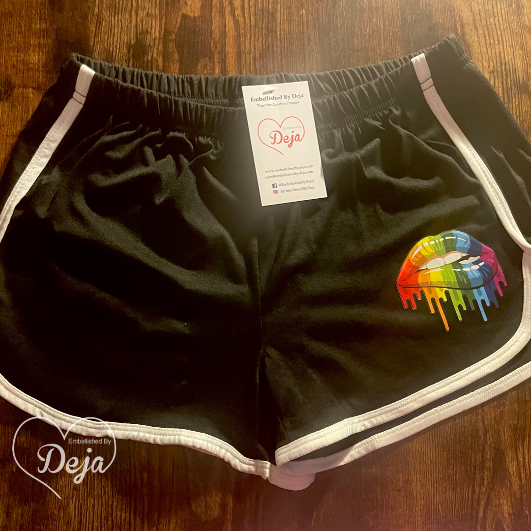 Rainbow Drip Shorts