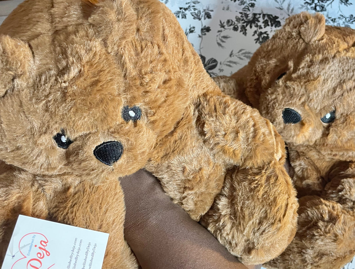 Plush Teddy Slippers