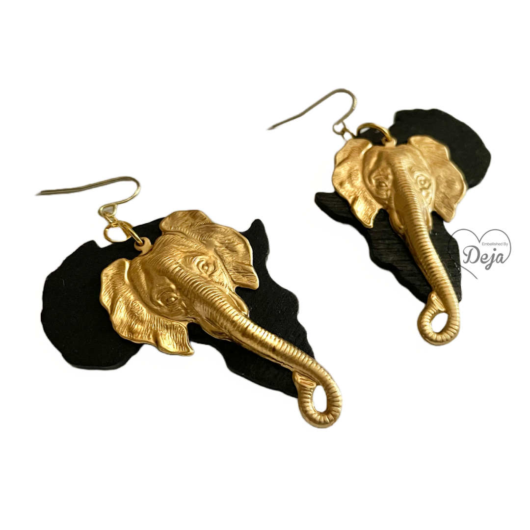 Africa Wooden Oganya Earrings