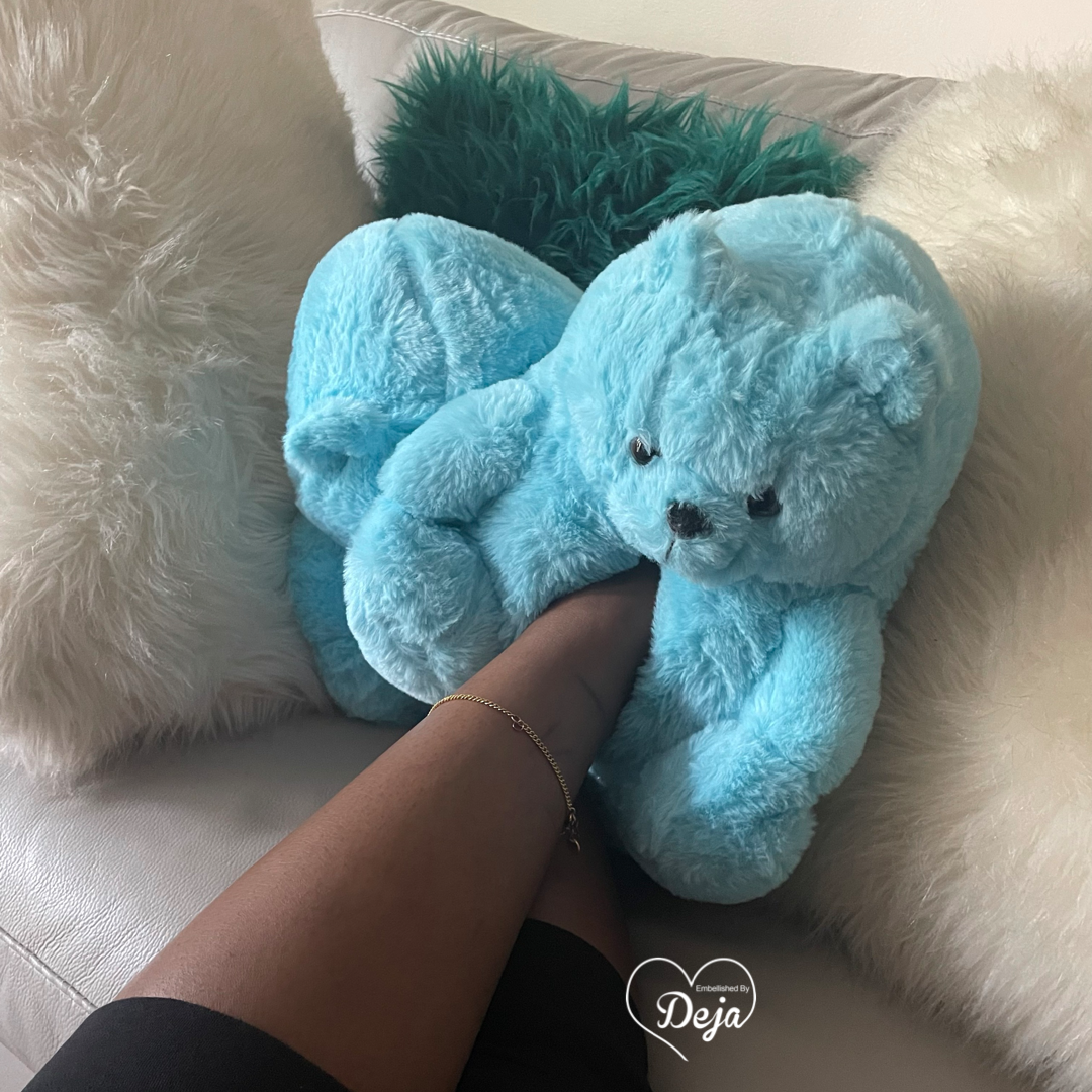 Plush Teddy Slippers