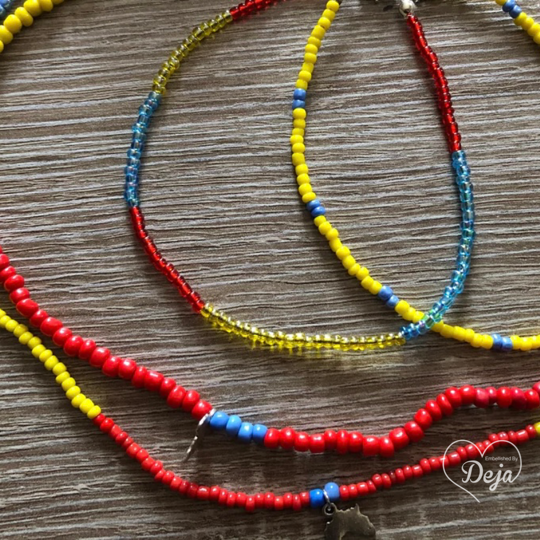 African Country Waistbead w/Africa