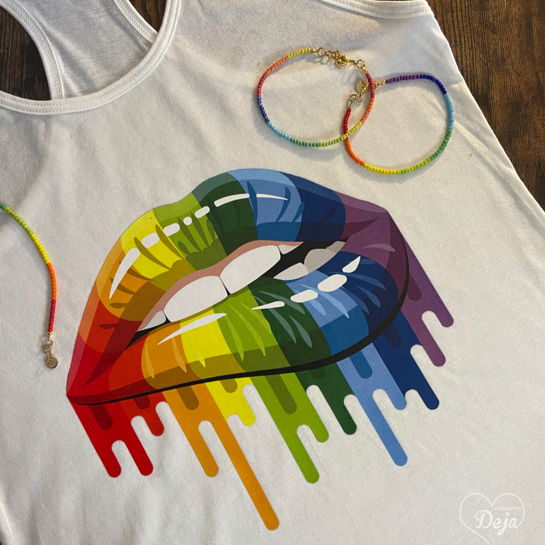 Rainbow Drip Top