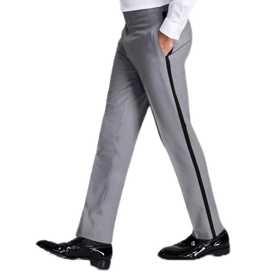 Light Grey Prom Slim Fit Tuxedo Pants