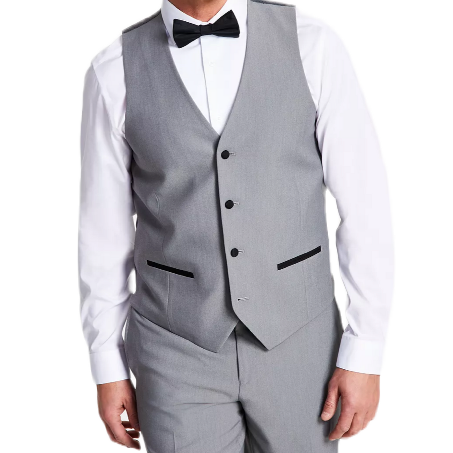 Light Grey Prom Slim Fit Tuxedo Vest
