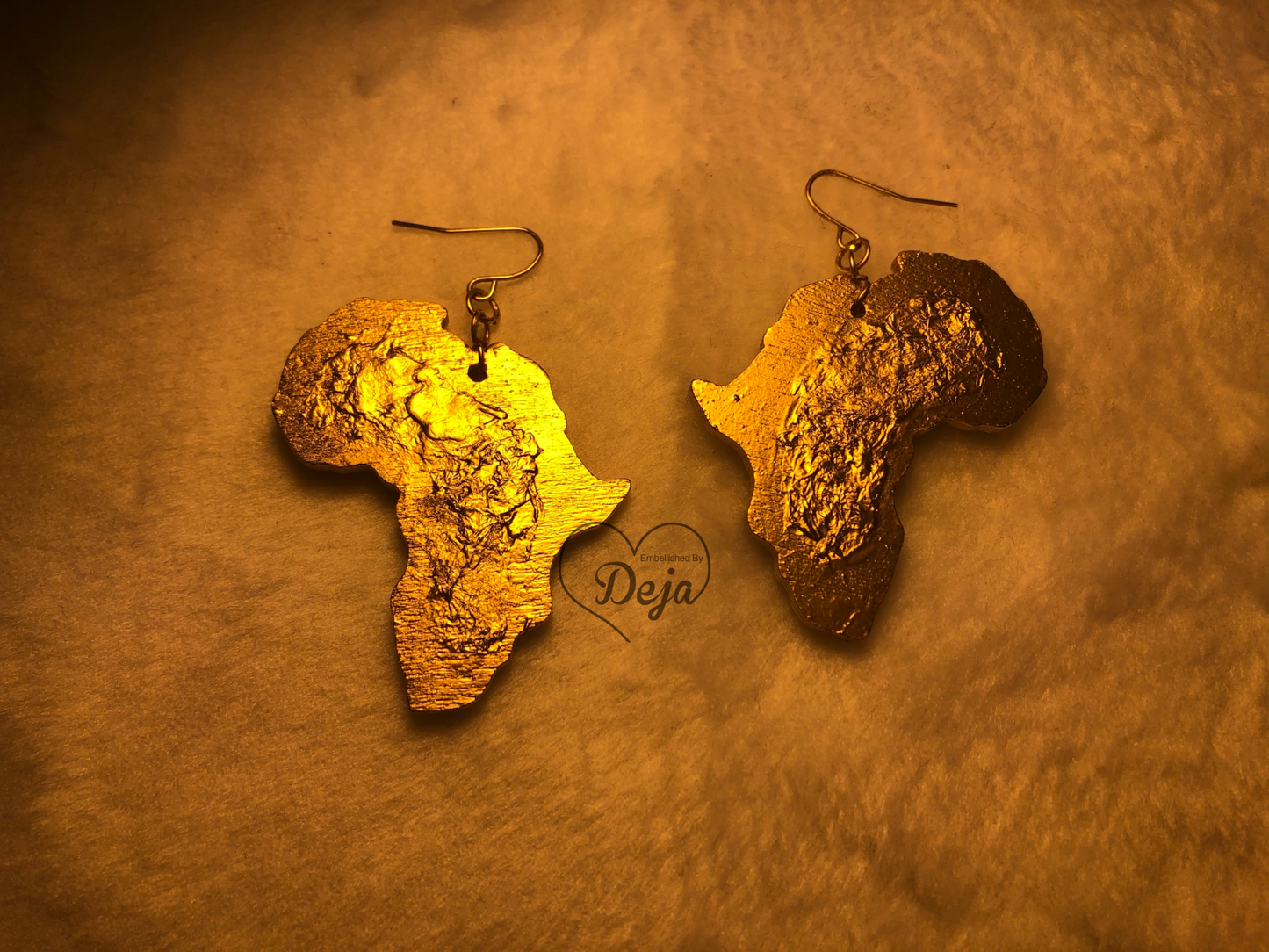 Africa Wooden Textured Earrings
