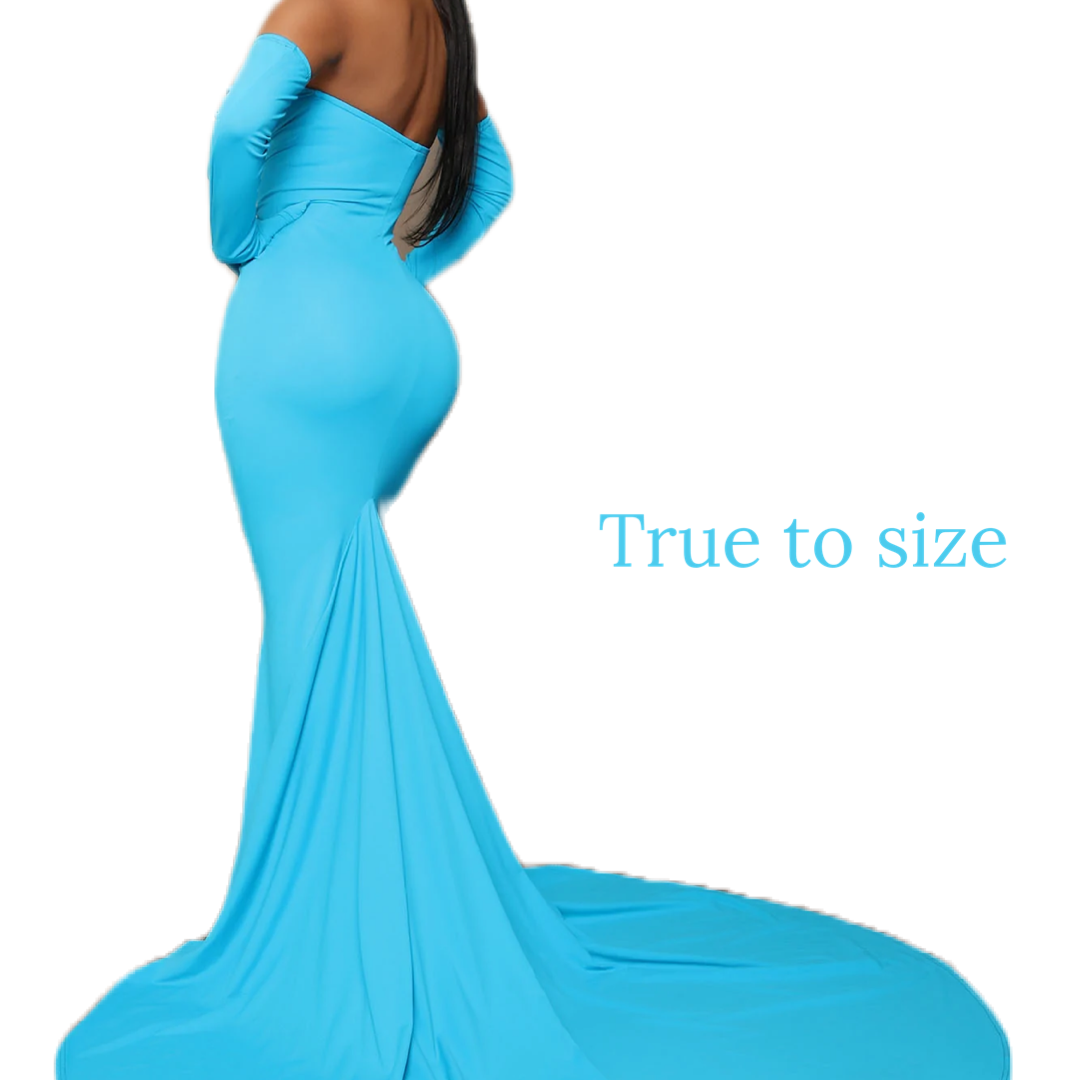 Aqua Blue Prom Dress - Size XL